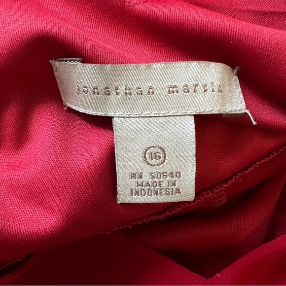 JONATHAN MARTIN Sleeveless Tiered Dress Red Style 2986503Y Size 16 - Picture 6 of 9